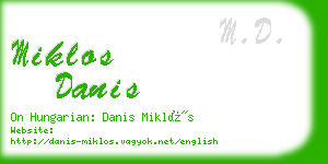miklos danis business card
